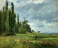 a part of groettes pontoise gray weather 1875 Camille Pissarro